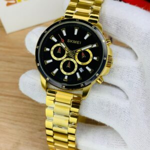 SKMEI 2295 (GoldenChain-With-BlackDial)