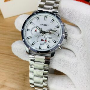 SKMEI 2295 (SilverChain-With-WhiteDial)