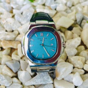 P.P (Automatic) Nautilus Tiffany Black Belt - Blue Dial